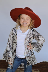 45922 Toddler Python  Short Ruffle Sleeve Kimono(4@$6)