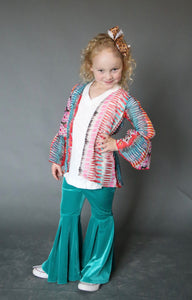45922 Toddler Geo Short Ruffle Sleeve Kimono(4@$6)